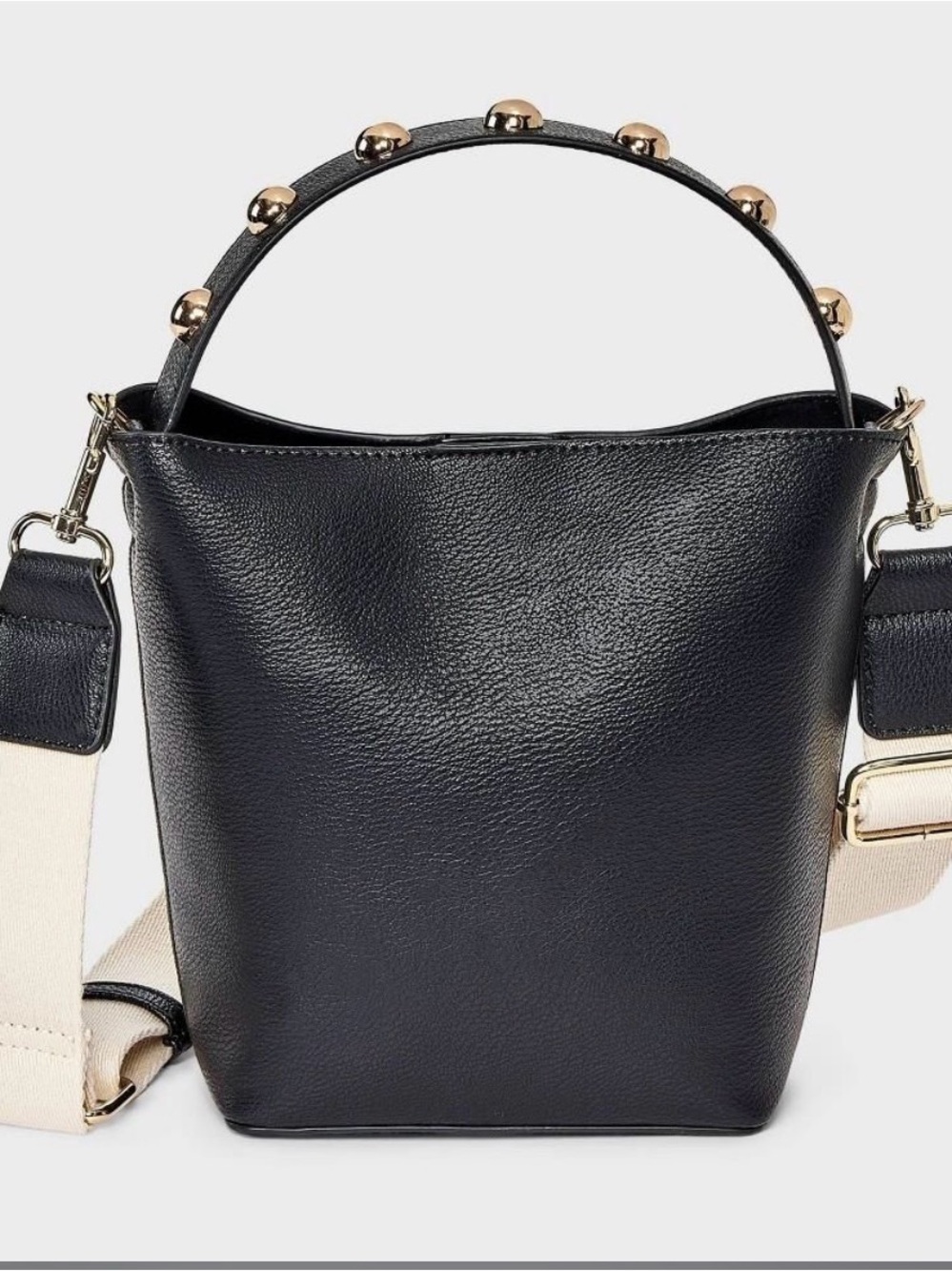 Studded Handle Mini Bucket Crossbody Handbag - Universal
Thread™ Black
